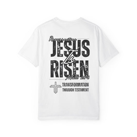 Jesus Is Risen T-Shirt – Resurrection Christian Tee (Matthew 28:6)