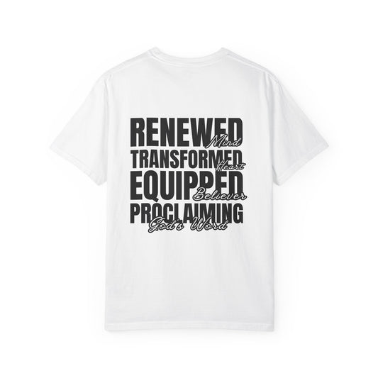 Transformation Through Testament T-Shirt — Renewed, Transformed, and Equipped to Proclaim